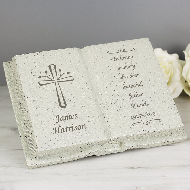Personalised Graveside Cross Memorial Book