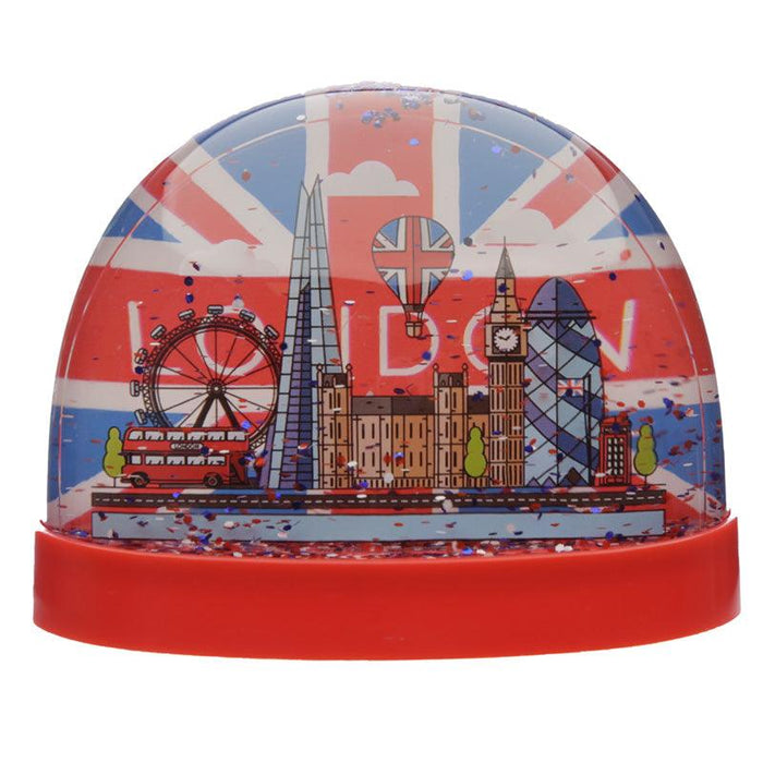 London Union Jack Large Glitter Snow Storm Globe