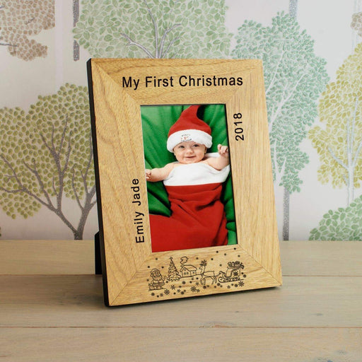 Personalised My First Christmas Photo Frame 6x4 - Myhappymoments.co.uk