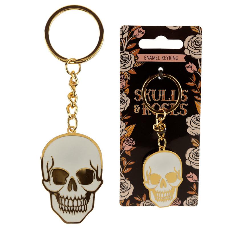 Skull Enamel Keyring