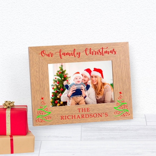 Personalised Our Family Christmas Photo Frame 6x4