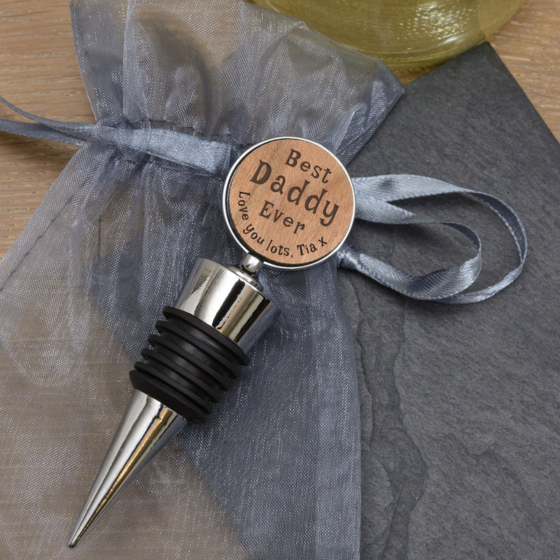 Personalised Best Daddy Ever Bottle Stopper