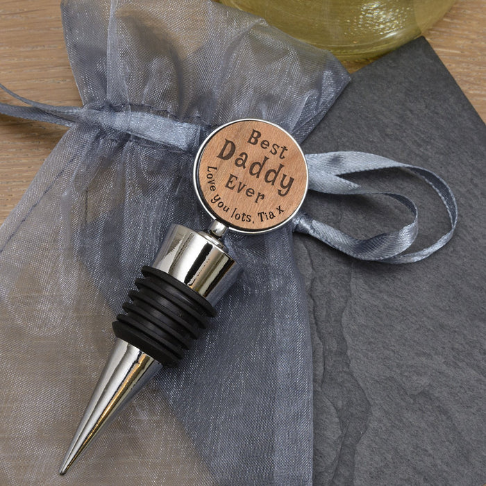 Personalised Best Daddy Ever Bottle Stopper