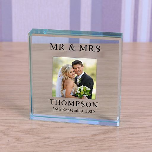 Personalised Photo Glass Token - Wedding