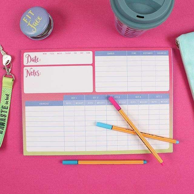 Tear Off Gym Workout Weight Loss Planner - Myhappymoments.co.uk