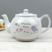 Personalised Floral Bird Teapot - Myhappymoments.co.uk