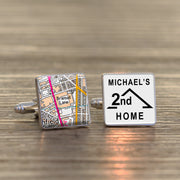 Football Club Stadium Map 2nd HOME Cufflinks