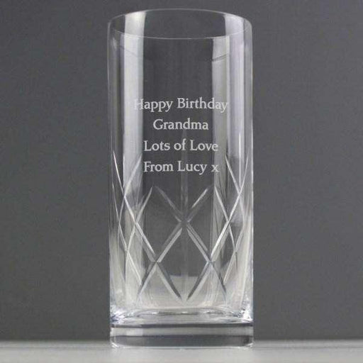 Personalised Cut Crystal Hi Ball Glass - Myhappymoments.co.uk