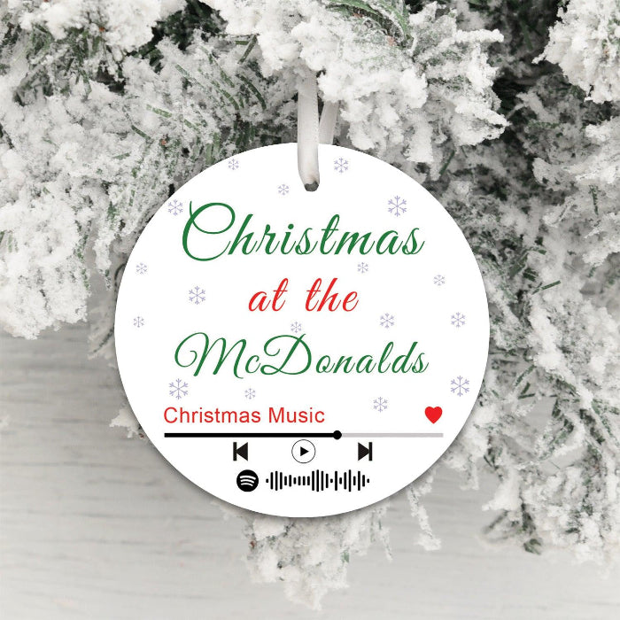 Personalised Spotify Family Christmas Decoration