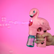Flashing Flamingo Bubble Gun with Sound