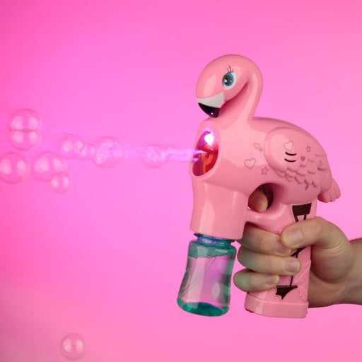 Flashing Flamingo Bubble Gun with Sound