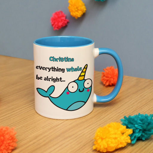 Personalised Everything Whale Be Alright Mug