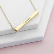 Personalised Horizontal Bar Necklace