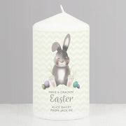 Personalised Easter Bunny Pillar Candle - Myhappymoments.co.uk