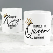 Personalised King and Queen of Everything Mug Set