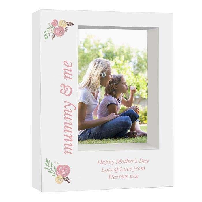 Personalised Floral Bouquet 5x7 Box Photo Frame - Myhappymoments.co.uk