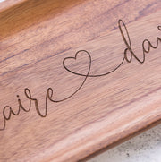 Personalised Couples Love Heart Concierge Tray