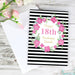 Personalised Floral Stripe Birthday Card