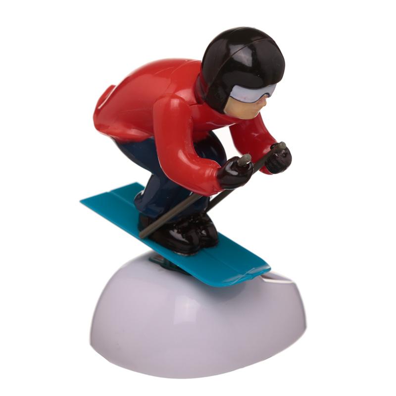 Skier Solar Powered Dashboard Toy
