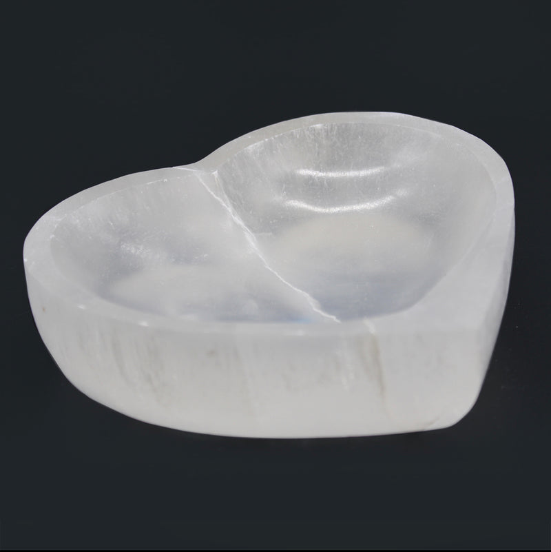 Selenite Heart Bowl - Multiple sizes