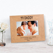 Engraved Me and Daddy Wooden Photo Frame