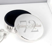Personalised Birthday Age Round Trinket Box - Myhappymoments.co.uk
