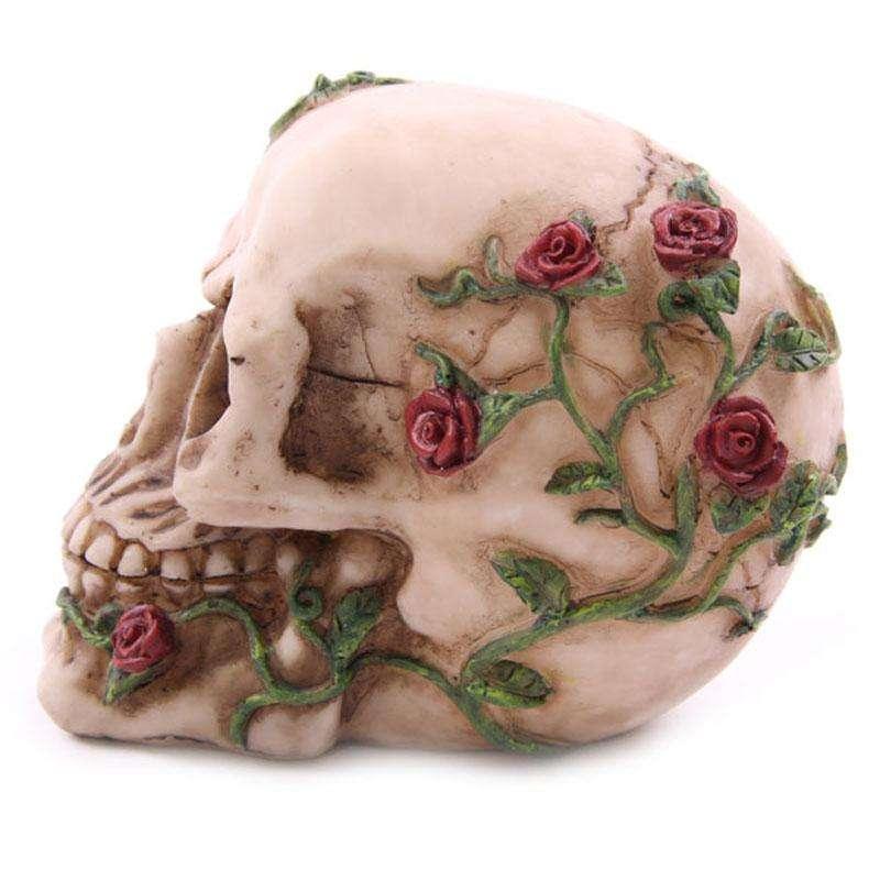 Skull And Rose Ornament - Myhappymoments.co.uk