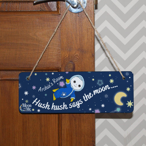 Personalised Moon and Me Moon Baby Hanging Door Sign