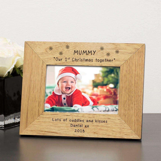 Personalised Mummy Our 1st Christmas Together Photo Frame - Myhappymoments.co.uk