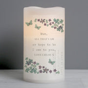 Personalised Forget Me Not LED Candle - Myhappymoments.co.uk