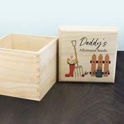 Personalised Gardener's Wooden Allotment Seed Box