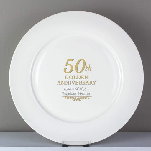 Personalised 50th Golden Anniversary Plate