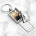 Personalised Home With Daddy Photo Frame Keyring