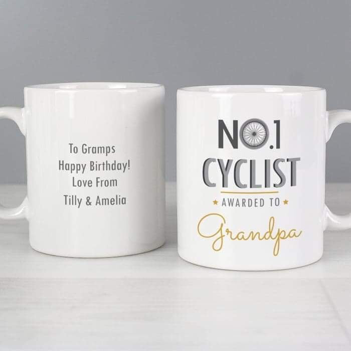 Personalised No.1 Cyclist Mug - Myhappymoments.co.uk