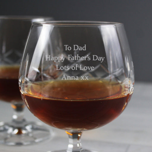 Personalised Crystal Brandy Glass - Small - Myhappymoments.co.uk