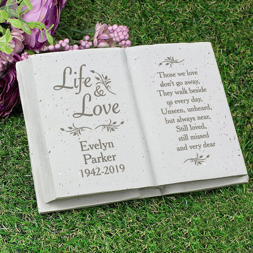 Personalised Graveside Life & Love Memorial Book