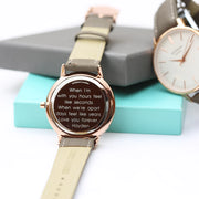 Personalised Ladies Architect Blanc Watch With Light Grey Strap