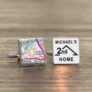 Football Club Stadium Map 2nd HOME Cufflinks