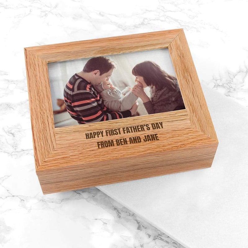 Personalised Wooden Photo Box - Myhappymoments.co.uk