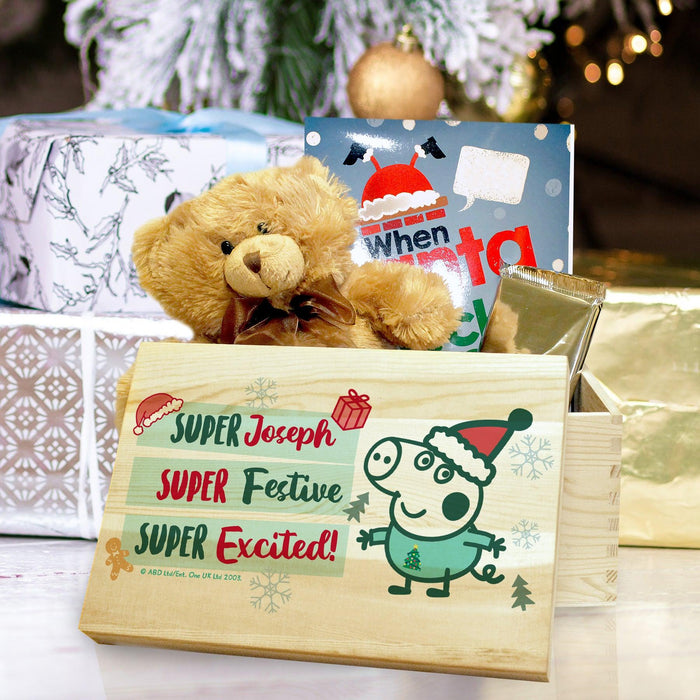 Personalised Peppa Pig George Pig Christmas Eve Box