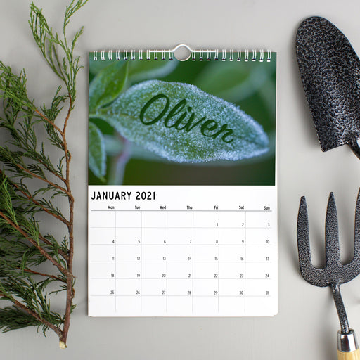 Personalised A4 Gardening Calendar 2021