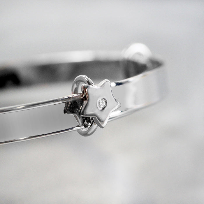 Personalised Sterling Silver Christening Bracelet