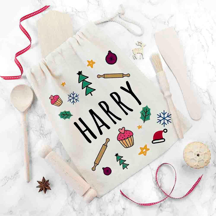 Personalised Kids Festive Baking Set