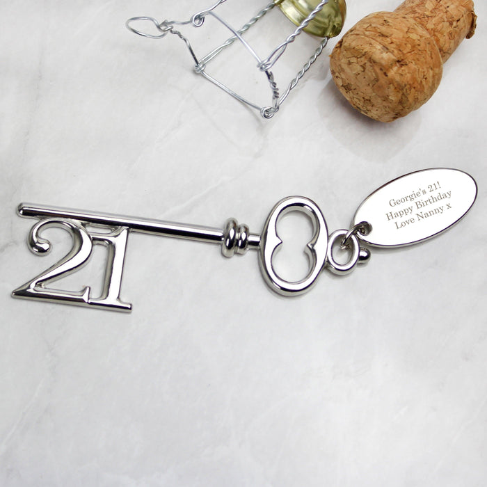 Personalised 21st Birthday Key