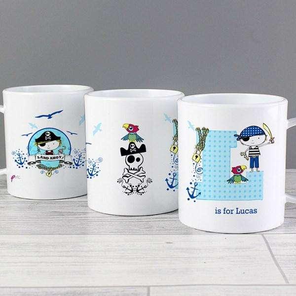 Personalised Pirate Plastic Mug - Myhappymoments.co.uk
