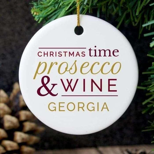 Personalised Christmas Time Prosecco & Wine Decoration - Myhappymoments.co.uk