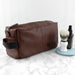 Personalised Luxury Vintage Style Men’s Wash Bag - Brown