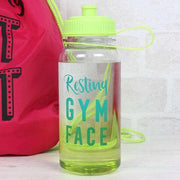Resting Gym Face Sports Bottle - Myhappymoments.co.uk