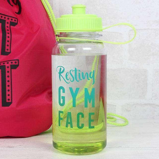 Resting Gym Face Sports Bottle - Myhappymoments.co.uk