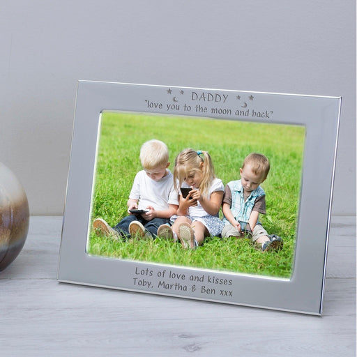 Personalised DADDY Love You To The Moon And Back Silver Photo Frame